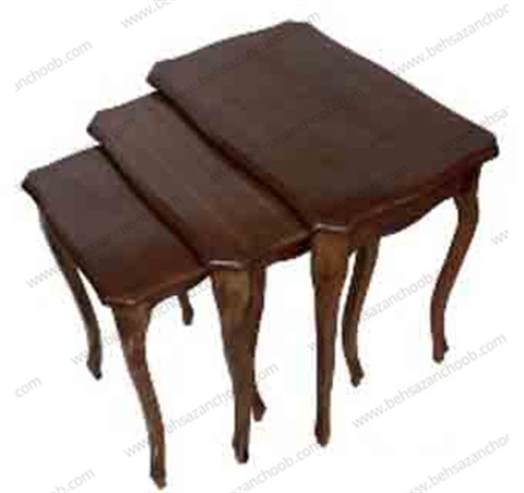 میز عسلی سه تیکه چوبی  k 104